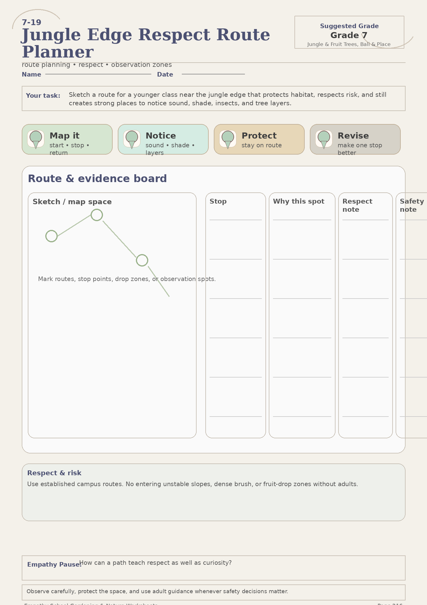 Jungle Edge Respect Route Planner