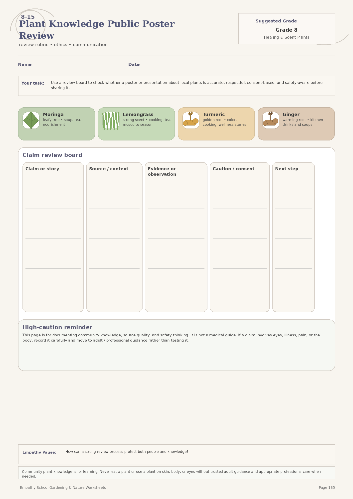 Plant Knowledge Public Poster Review